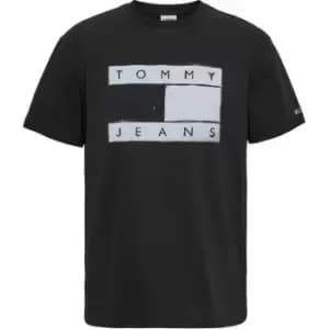 Tommy Jeans Tjm Clsc Spray Flag Tee - Black