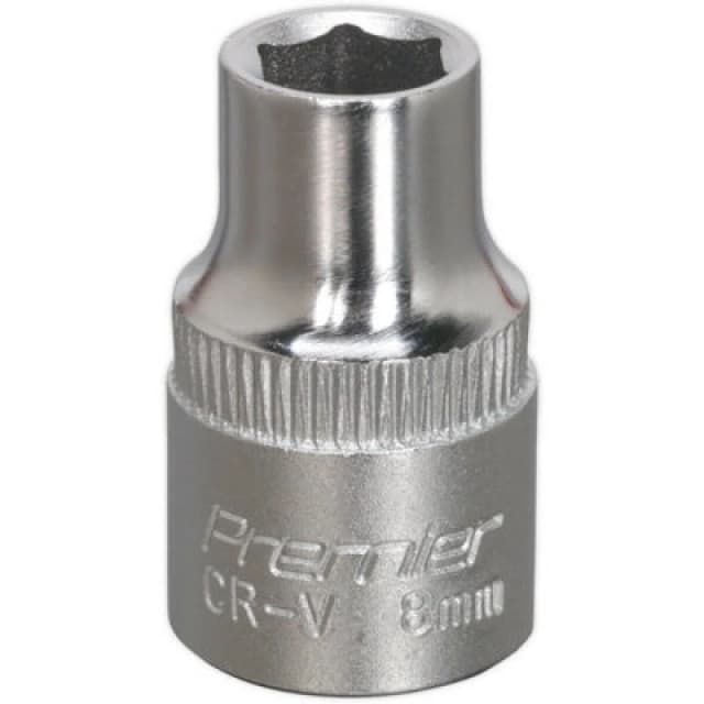Loops 8mm Forged Steel Drive Socket - 3/8" Square Drive - Chrome Vanadium Socket Metallics