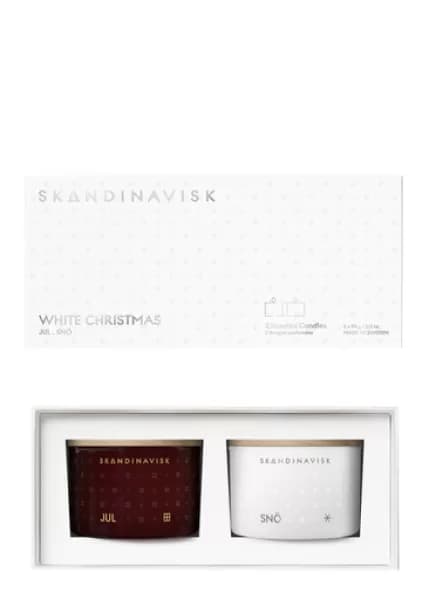 Skandinavisk White Christmas Mini Candle Gift Set 90g x 2