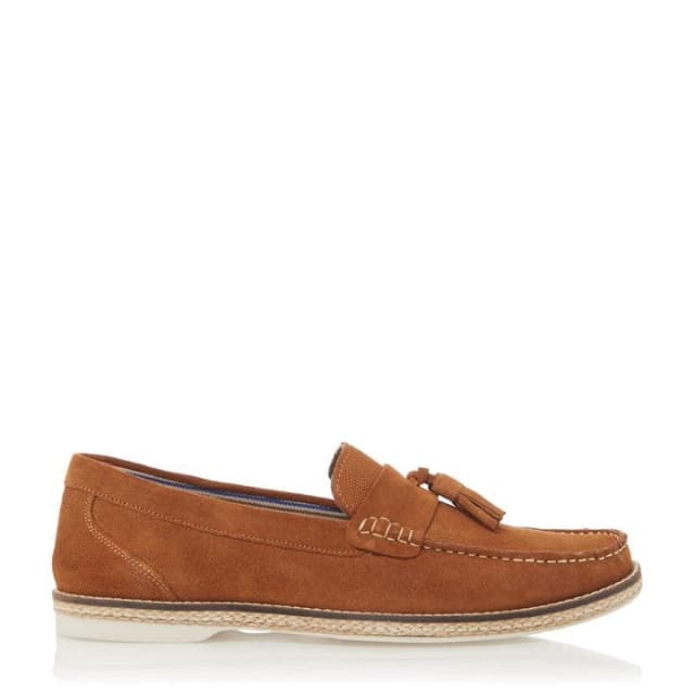 Dune Bonnny' Tassel Trim Loafer - 7 - tan