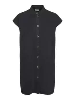 NOISY MAY Sleeveless Shirt Dress Women Black