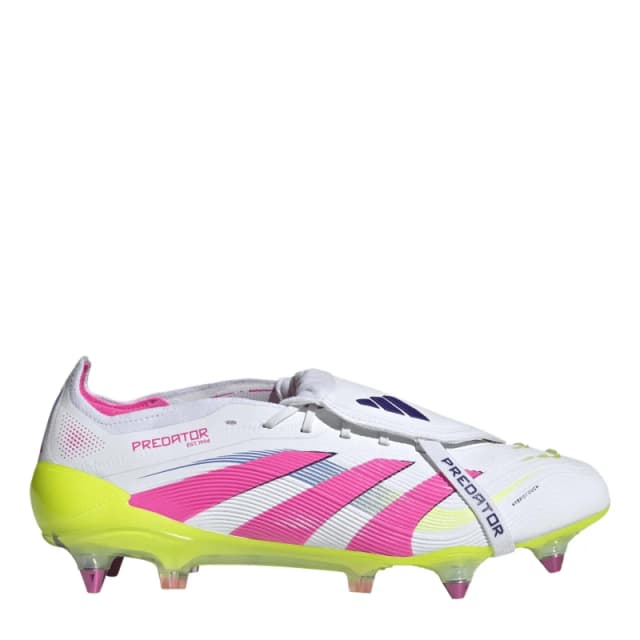 adidas Unisex Kids Predator Soft Ground Football Boots Wht/Pink/Lem unisex 5 (38)