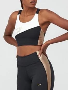 Nike Medium Support Padded Swoosh Sports Bra - Black