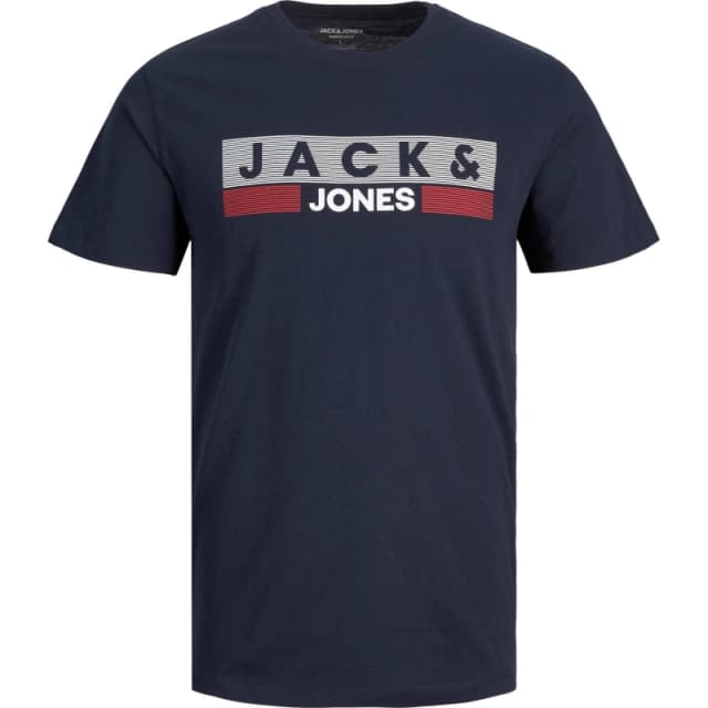 Jack and Jones Jack Short Sleeve Logo T-Shirt Mens Plus Size Navy Blazer male 2XL