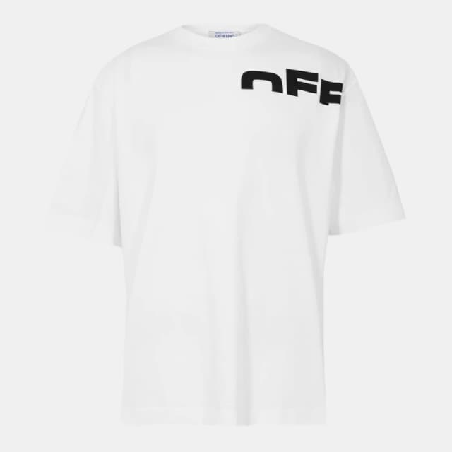 Off White Mens Shred Skate T-Shirt White-Black male XS
