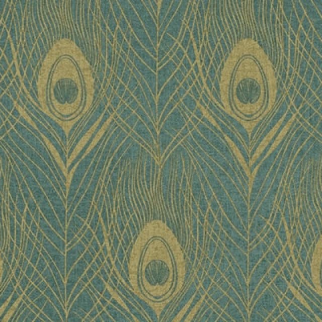 Peacock Feather Luxury Wallpaper Turquoise Gold Bird Green As Creation