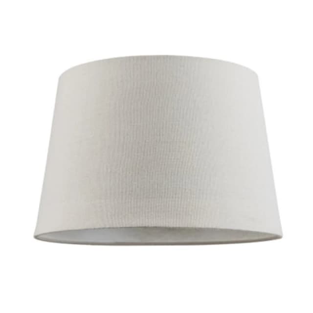 Happy Homewares Contemporary Light Cream Linen Fabric Drum Lampshade With Cotton Inner