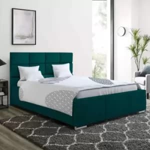 Gerali Bed Small Double Plush Velvet Green