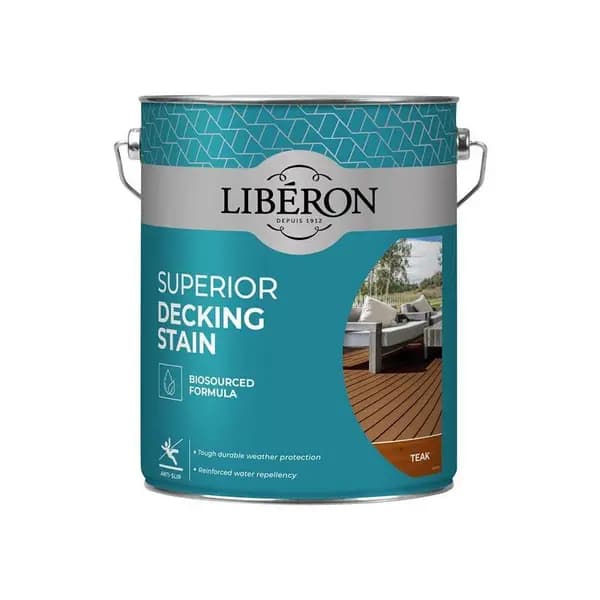 Liberon Superior Decking Stain LIB126128 Colour: Teak