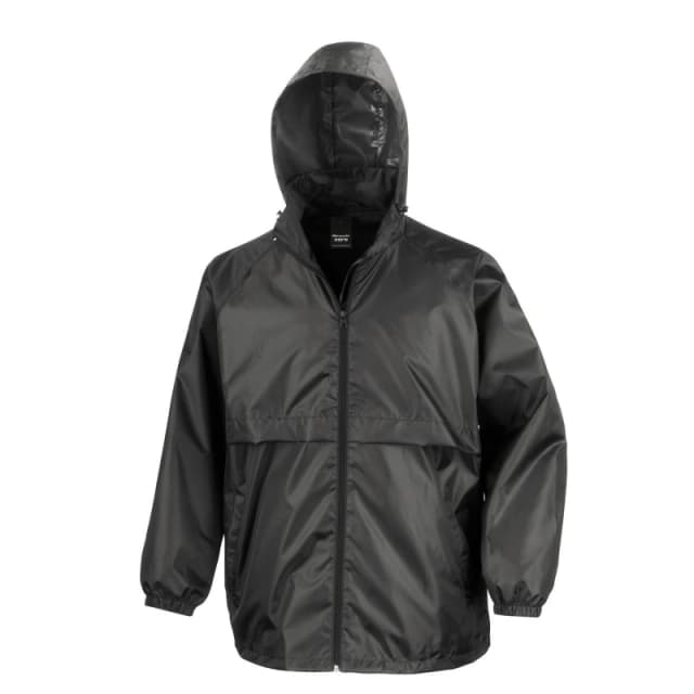 Result Core Mens Lined Lightweight Waterproof Jacket in Black Size: XS Black Male XS