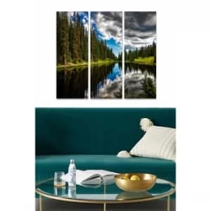 MDF1679708 Multicolor Decorative MDF Painting (3 Pieces)