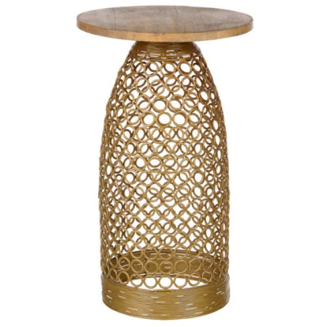 Beliani Side Table Waihi Mango Wood Brown