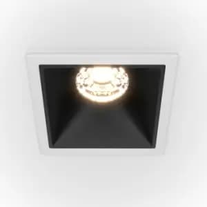 Maytoni Alfa LED Square Dimmable Recessed Downlight White, Black, 450lm, 3000K