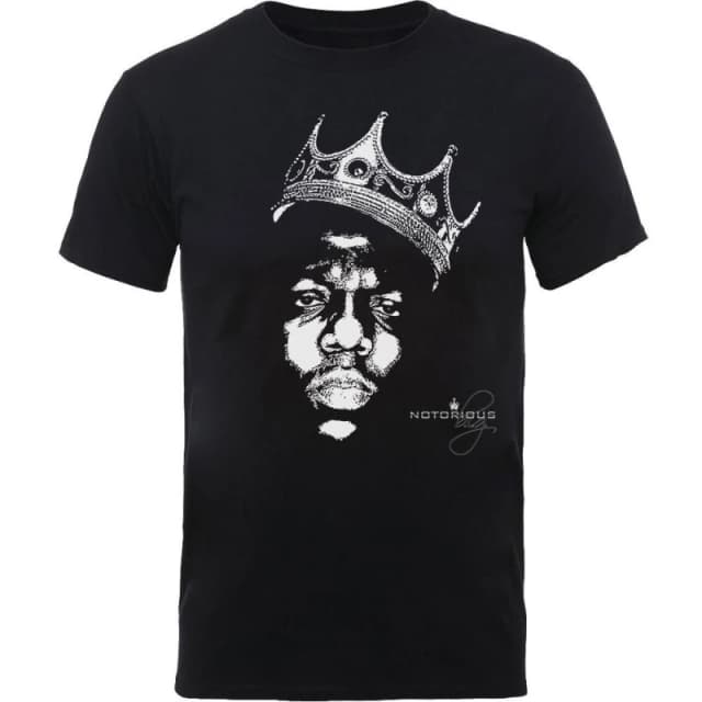 Notorious B.I.G. Mens Crown T-Shirt in Black Size: Small Black Male S