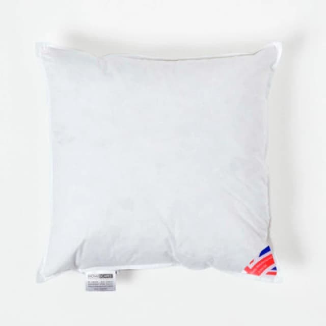 HOMESCAPES Duck Feather Cushion Pad - Luxury Cushion Filler and Inserts 40 x 40cm (16 x 16) - White - Homescapes SF1213D-EU