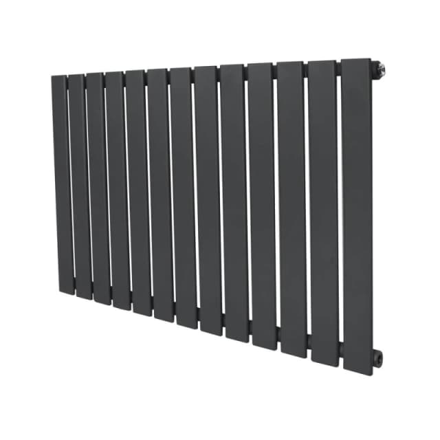 Monstershop Flat Single Column Radiator - 600 x 910mm - Anthracite Grey Grey Unisex