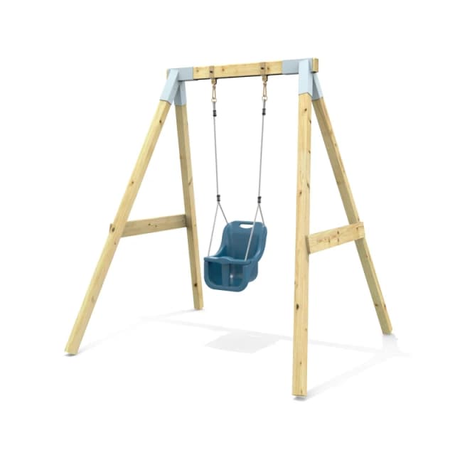 OutdoorToys Premium Single Garden Swing for Kids - Baby Navy Blue Blue Unisex