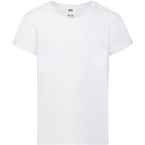 Fruit Of The Loom Girls Childrens Valueweight Short Sleeve T-Shirt (12-13) (White)