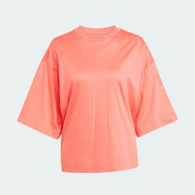 Adidas Womens oversized T-Shirt adidas Soft Lux Orange Female M
