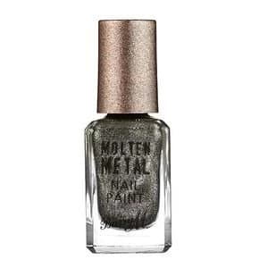 Barry M Molten Metal Glitter Nail Polish - Black Diamond Black