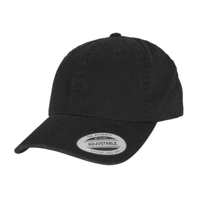 Flexfit Mens Garment Washed Low Profile Baseball Cap in Black Male One Size