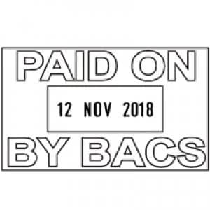 Colop Printer 38 Self Inking Date and Message Stamp PAID ON By BACS C1