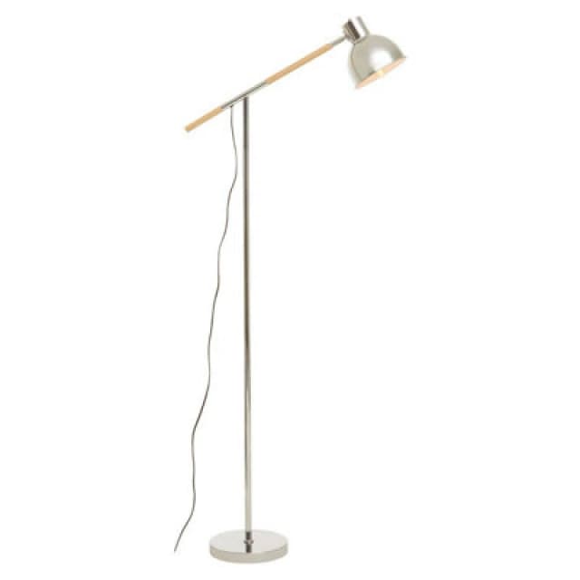 Premier Housewares Premier Housewares - Interiors by Premier Chrome Adjustable Floor Lamp, Convenient Office Lamp, Space-Saver Floor Lamp, Rotating Be