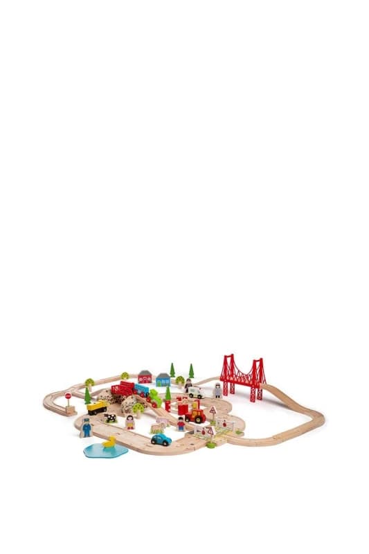 Bigjigs Rail Road & Rail Train Set Multi unisex