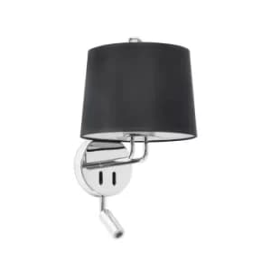 Montreal Reading Light Wall Light Chrome, E27, 2700K