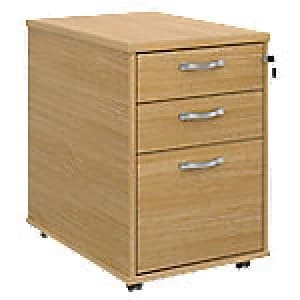 Dams International Mobile Pedestal Oak 426 x 600 x 630 mm