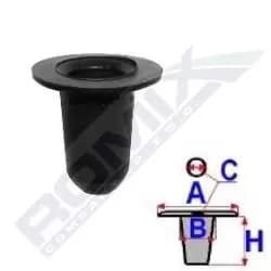 ROMIX Clip, trim-/protection strip C60453 VW,AUDI,SKODA,Golf V Schragheck (1K1),Passat Variant (3C5),Polo Schragheck (6R1, 6C1),TIGUAN (5N_)