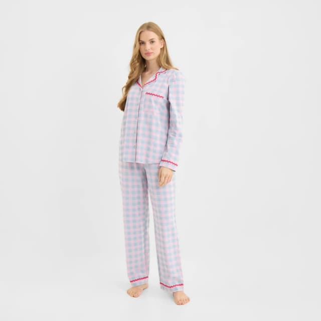 Chelsea Peers ChelsP Wavy Trim PJs Ld62 G Morning Blue female 14 (L)