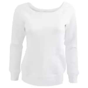 Bella Ladies/Womens Triblend Slouchy Wideneck Sweatshirt (S) (Solid White Triblend)