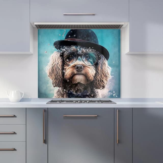 Warren Reed - Designer Cockapoo Dog Splashart Kitchen Splashback Size: 600mm x 750mm Multicolor Unisex 600mm x 750mm