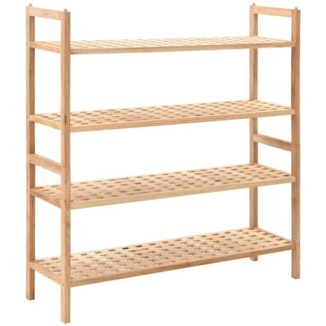 VIDAXL Shoe Rack Solid Walnut Wood 69x26x81cm Vidaxl 8718475715122