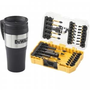 DEWALT 32 Piece FlexTorq Impact Screwdriver Bit Set and Mug