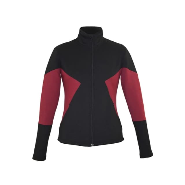 Requisite Two-Tone Fleece Jacket Black/Red female 8 (XS)
