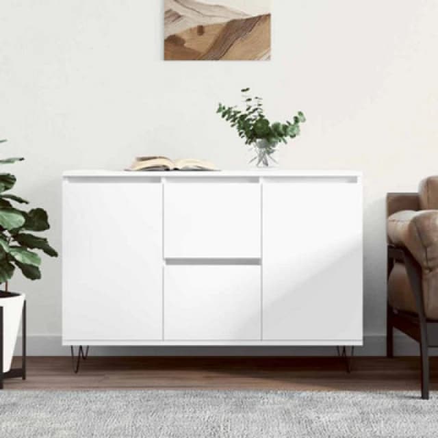 VIDAXL Sideboard White 101.5x35x70cm Engineered Wood Vidaxl 8720845907839