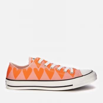Converse Womens Chuck Taylor All Star Ox Trainers - Pink Quartz/Magma Orange/Vintage White - UK 3