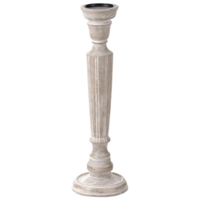 Beliani Candle Holder Mallawi Mango Wood 50 Cm Light Brown