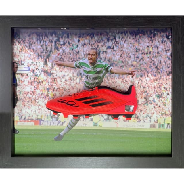 Celtic FC Henrik Larsson signed Celtic boot Pink unisex One Size