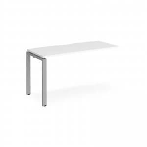 Adapt II Add On Unit Single 1400mm x 600mm - Silver Frame White top