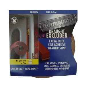 Stormguard 3.5m Thick Weatherstrip - Brown