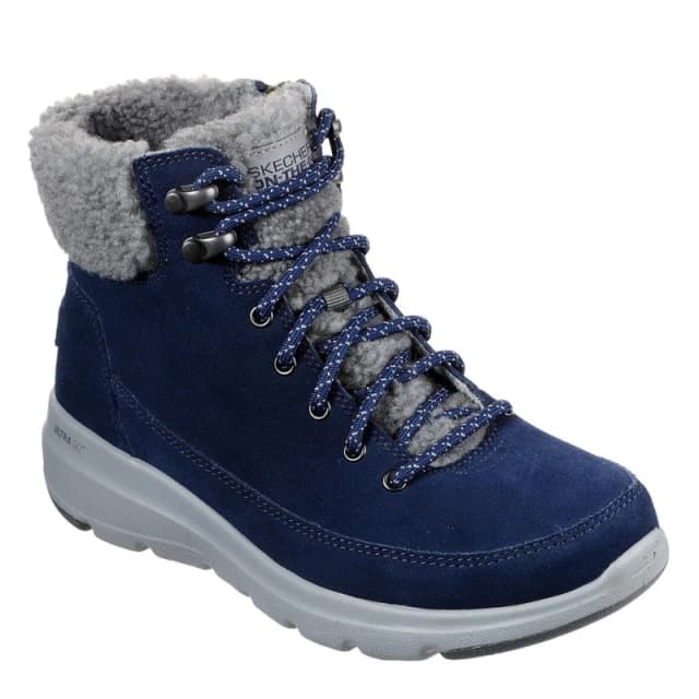 Skechers Glacial Ultra Snug Boots Womens - Blue Blue 3