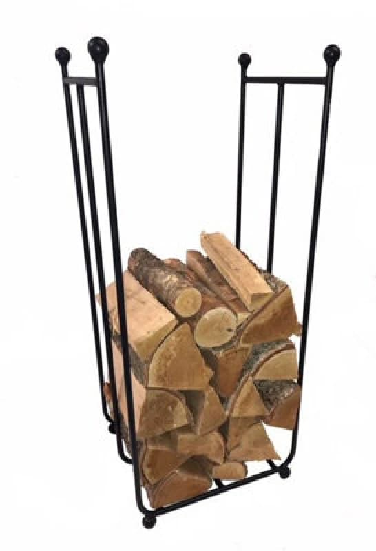 Poppy Forge Log Rack Tall - Steel - L30.5 X W34.3 X H85.1cm - Black
