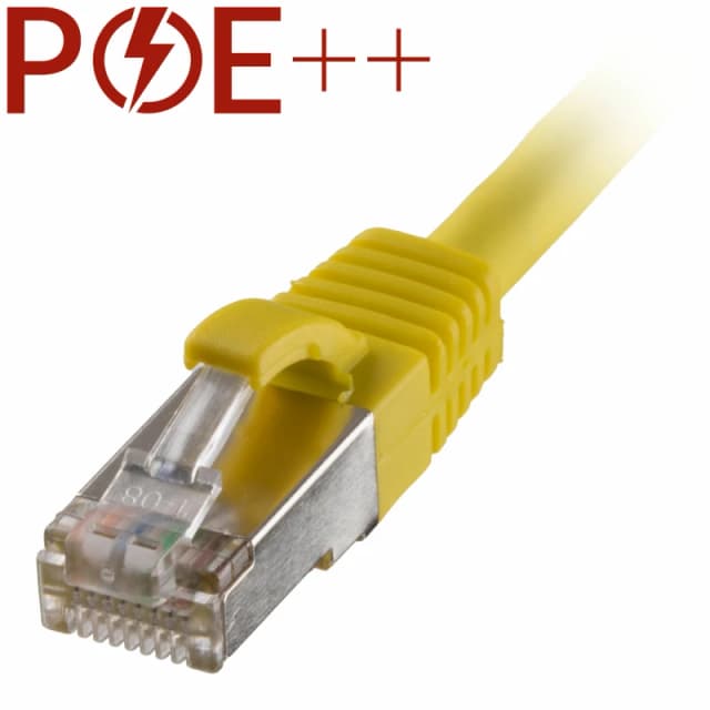 Cablenet 0.5m Cat6a RJ45 Yellow S/FTP LSOH 26AWG Snagless Booted Patch