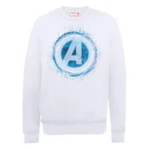 Marvel Avengers Assemble Glowing Logo Sweatshirt - White - L
