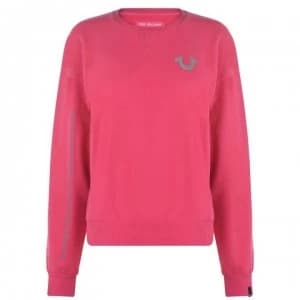 TRUE RELIGION Reflective Crew Sweatshirt - Berry 5101