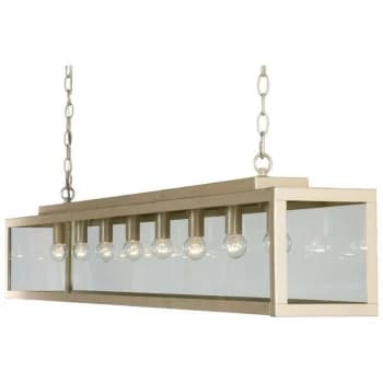 Linea Verdace Lighting - Linea Verdace Zenia 8 Light Straight Bar Pendant Ceiling Light Ivory