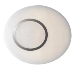 Chic LED Round Flush Decorative Ceiling Lamp, Silver, White, 4000K